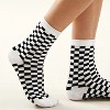 Black and White Checkered Socks (Women's Sizes, Adult Medium) from the Sock Panda - 2 of 3