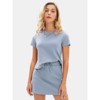 EXLURA Womens Casual Summer 2 Piece Short Skirt Sets Short Sleeve Tshirt And Tennis Skort Dressy Cotton Matching Sweatsuits - 3 of 4
