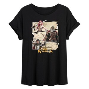 Women's - Lord of the Rings - War of the Rihirrim Group Oversized Graphic T-Shirt - 1 of 4