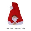 Unique Bargains Christmas Hat Polyester Non-Woven Fabric Red 11.02"x15.75" 1 Pc - 3 of 4