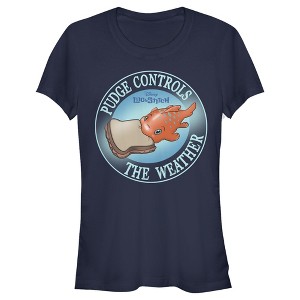 Juniors Womens Lilo & Stitch Pudge Controls the Weather T-Shirt - 1 of 4