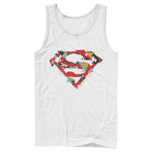 Men's Superman Logo Puzzle Tank Top - 1 of 4