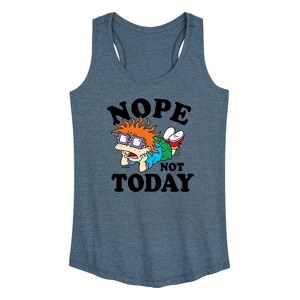 Women's - Rugrats - Chuckie Nope Not Today Graphic Racerback Tank - 1 of 4