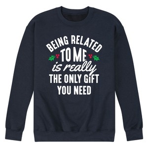 Men's - Instant Message - Beling Related To Me Graphic Fleece Sweatshirt - 1 of 4