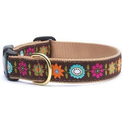 Up Country Bella Flora Dog Collar-Medium 1" Wide