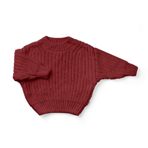 Goumikids Baby Organic Cotton Chunky Knit Sweater Hot Cocoa 12 24m Target