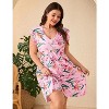 Clearlove Womens Womens Plus Size Casual V Neck Dress V Neck Loose Swing Ruffle Summer Boho Midi Dress with PocketsCasual Dress - 3 of 4