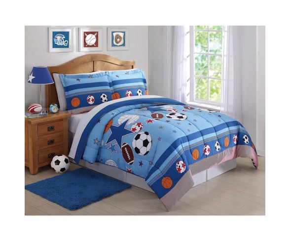 Twin Sports And Stars Comforter Set - My World