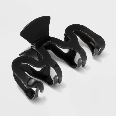 Jumbo Squiggle Claw Hair Clip - Universal Thread™ Black : Target