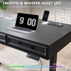 Electric Standing Desk with Drawers, 55x22 Inch Adjustable Height, One-Piece Desktop, Stand Up Desk with Power Outlets, Home Office Desk - 4 of 4