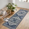 Machine Washable Area Rug – Non-Slip Low Pile Vintage Runner for Living Room, Bedroom, Hallway - 3 of 4