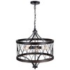CWI Lighting Amazon 5 Light Drum Shade Chandelier With Gun Metal Finish - 4 of 4