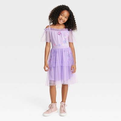 Girls' Disney Encanto Isabella Flower Tutu Dress - Lilac Purple