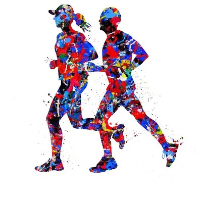 Poster Master Watercolor Couple Running