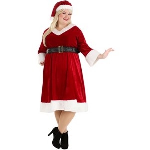 HalloweenCostumes.com Women's Plus Size Santa Claus Sweetie Costume - 1 of 4