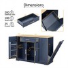 JUJABU 53'' Modern Farmhouse Kitchen Island with Drawers & Trash Can Storage - 4 of 4