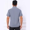 INSPIRE CHIC Men's Short Sleeve Stretch Lightweight Business Solid Formal Button Down Shirts - 3 of 4