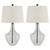 Signature Design by Ashley (Set of 2) Gregsby Table Lamps Clear/Black: Contemporary Style, 25.5" Height, 3-Way Switch - 2 of 4