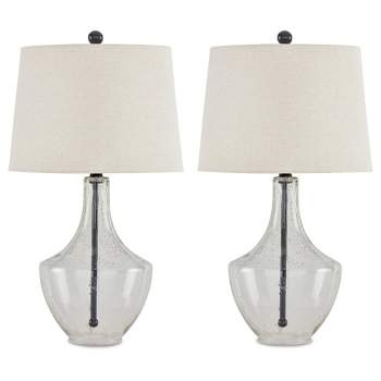 Signature Design by Ashley (Set of 2) Gregsby Table Lamps Clear/Black