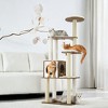 65-Inch Cat Tree for Indoor Cats - Modern Multi-Level Cat Tower with 5 Scratching Posts, Perch, and Washable Cushions - Cat Furniture by WoodyWonders - 2 of 4