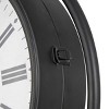 81"x22" Metal Double Sided Tall Standing Floor Clock with Cone Shaped Base Black - Olivia & May - 4 of 4
