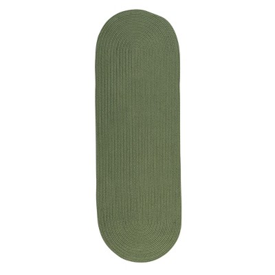 Colonial Mills Boca Raton - Moss Green 2 Ft x6 Ft Runner (Oval) Rug Indoor/Outdoor 100% Polypropylene