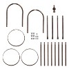 Evergreen Garden 5 ft Metal Garden Obelisk Trellis for Climbing Plants Vines, Clematis & Flowers | Floral Pattern Arch Trellis (Antique Copper) - 4 of 4