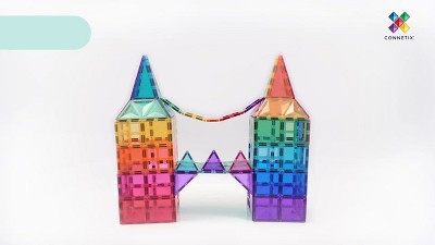 CONNETIX Magnetic Tiles Bright STEAM Pack Building Blocks 138pc