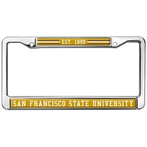 San Francisco State School Logo Full Size Standard License Plate Metal Frame - 1 of 4