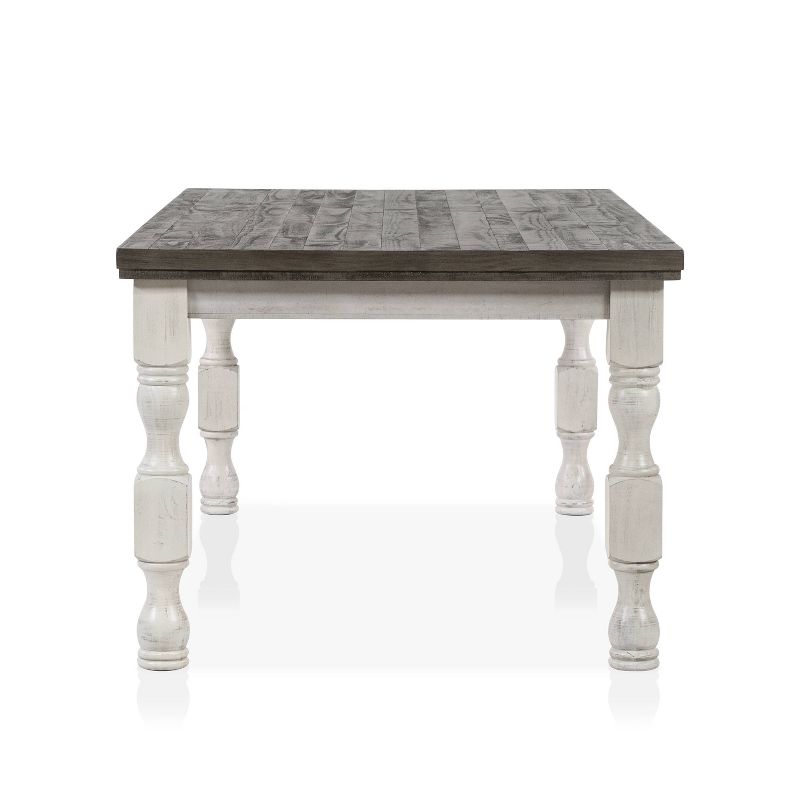 78&#34; Cambrien Rustic Two-Tone Dining Table Antique White/Gray - HOMES: Inside + Out, 6 of 10