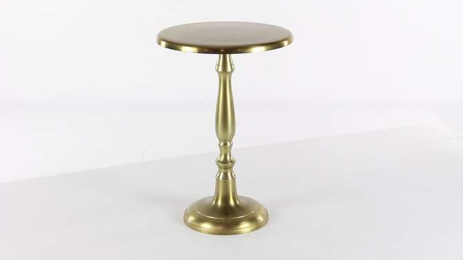 Traditional Aluminum Pedestal Table Gold - Olivia &#38; May, 2 of 16, play video