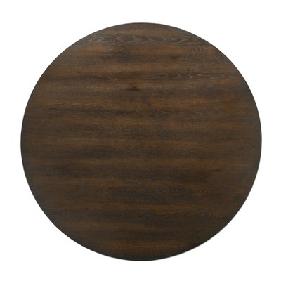 50" Round Reclaimed Wood Dining Table with Antique White Base