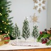 Northlight Frosted Pine Tree Trio Christmas Decoration - 8" - Unlit - 2 of 4