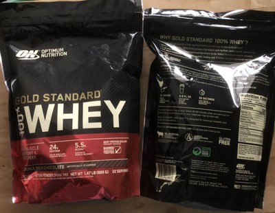 Optimum Nutrition Gold Standard 100% Whey Double Rich Chocolate - 2 lb (907  g), 2 lb - Fry's Food Stores