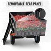 500lb Dump Cart 11.4 Cu Ft Steel Tow Trailer Removable Sides for ATV Lawn Tractor Mower Black - 3 of 4