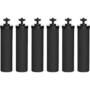 Nispira Premium Water Filter Black Element Cartridge Compatible with Berkey Countertop Water Purification System. Compared to Part BB9. 6 Filters - 1 of 4