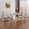 70'' Modern Faux Marble Rectangular Dining Table with Stainless Steel Base, Contemporary Kitchen or Dining Room Table – The Pop Home - 3 of 4