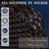 SUGOLD 2-Piece Hand Woven Wicker Patio Seating Group with Blue Cushions - 3 of 4