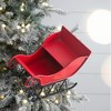KWPZQEB Christmas Decorations Christmas - Metal Sleigh Decor, Distressed Festive Holiday Centerpiece for Home Office Party Decor - 4 of 4