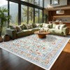 Non-Slip Floral Carpet, Machine Washable, Soft Short-Pile Indoor Rug, Perfect for Bedrooms, Dining Rooms, Dormitories, and Offices. - 2 of 4