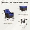 EAGLE PEAK Coastal Vista 3 Piece Patio Bistro Set with Side Table, Includes 2 Patio Chairs for Patio, Porch, Garden, Poolside - 2 of 4