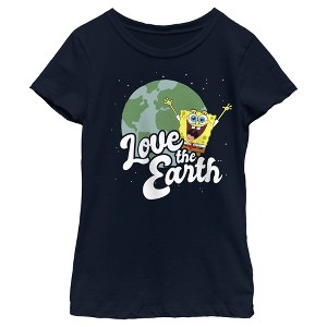 Girl's SpongeBob SquarePants Love the Earth T-Shirt - 1 of 4