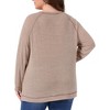 Women's Plus Size Crew Neck Long Sleeve Side Split Shirt Casual Ribbed Knit Blouse - Agnes Orinda - 4 of 4