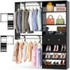 Aheaplus 60'' Closet Organizer with Shoe Rack and Drawers, Reversible Walk-in Closet System with Adjustable Shelves and Hanging Rods - 2 of 4