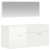 vidaXL Bathroom Cabinet With Mirror High gloss white Engineered wood - 2 of 4