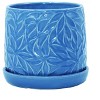 Wooakway 8" Dia Outdoor Indoor Ceramic Planter Pot Decorative Planter with Drainage Hole Patio Flower Pot - 2 of 4