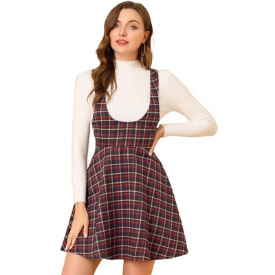 blue tartan pinafore