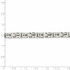 Black Bow Jewelry Men's 6mm, Sterling Silver, Solid Byzantine Chain Necklace - 4 of 4