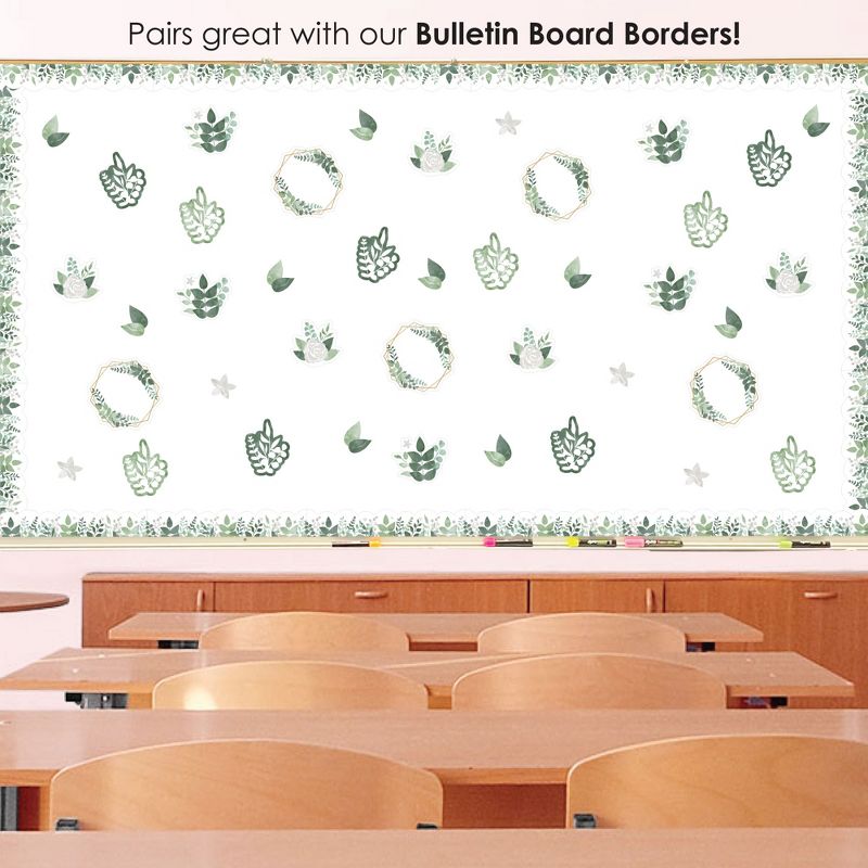 Big Dot of Happiness Eucalyptus Greenery - DIY Classroom Decorations - Bulletin Board Cut-Outs - Set of 40, 5 of 8