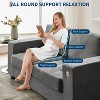 70" Oversized Cloud Couch, 93 Pounds Mid Century Chenille Sofa, No Assembly Required & Deep Seat,with USB Charging Ports & Side Pockets - 4 of 4